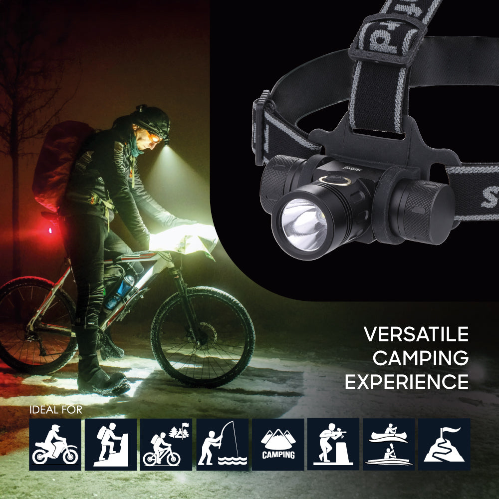 Sanford Outdoor LED Headlamp with Rechargeable Battery and Waterproof Design | SF1051HL - buysanford